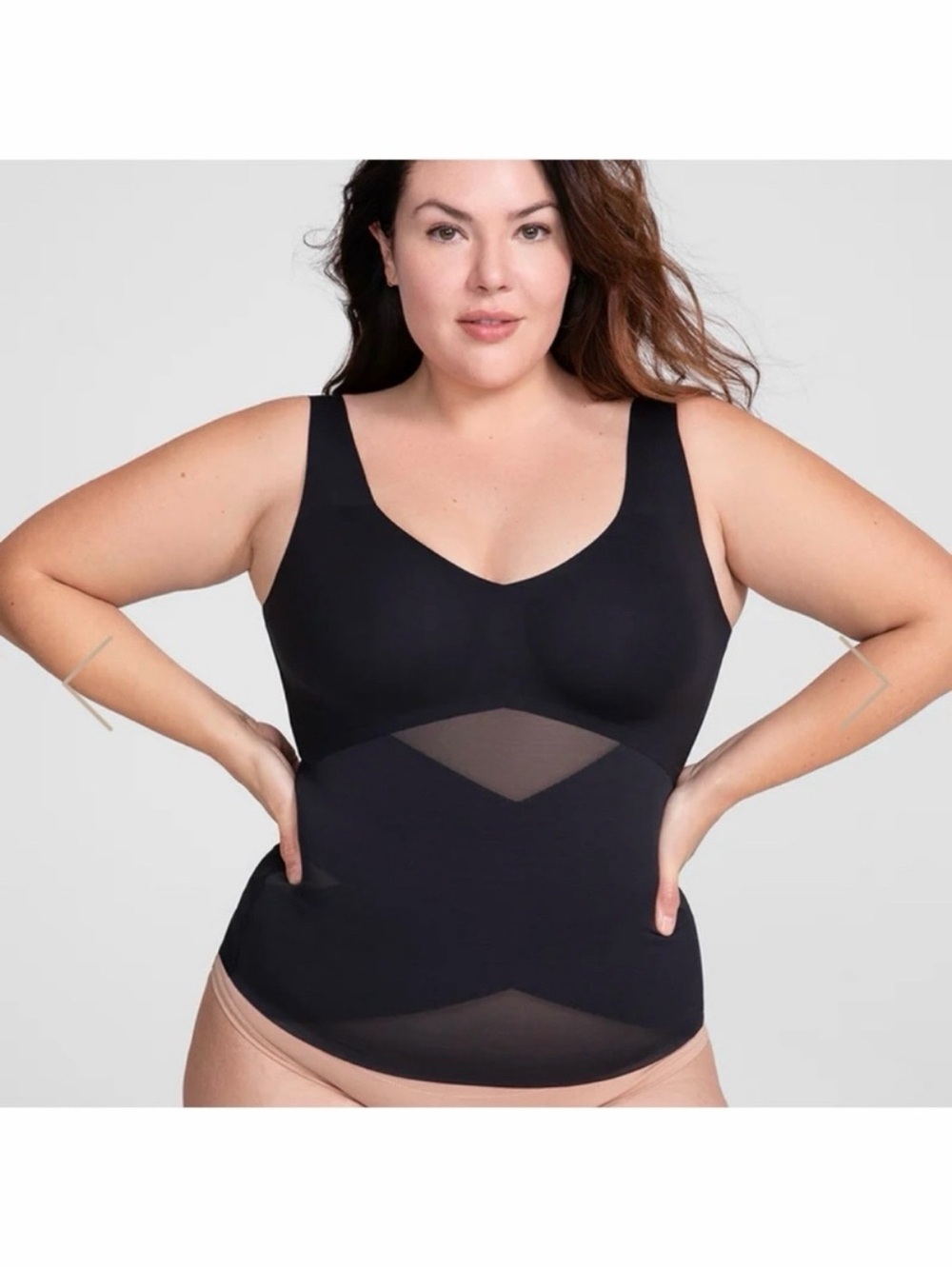Honeylove Lift Wear Tank Wide
Straps in Black Plus Size 2X Shapewear